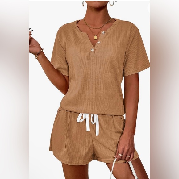 Amazon Pants - Ekouaer Women’s Waffle-Knit Loungewear Set with Pockets